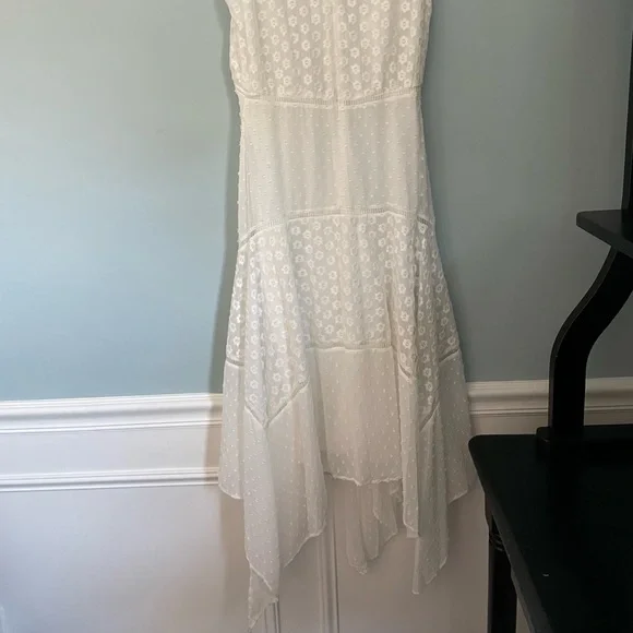 Boho Handkerchief Asymmetrical White Dress - Picture 3 of 4